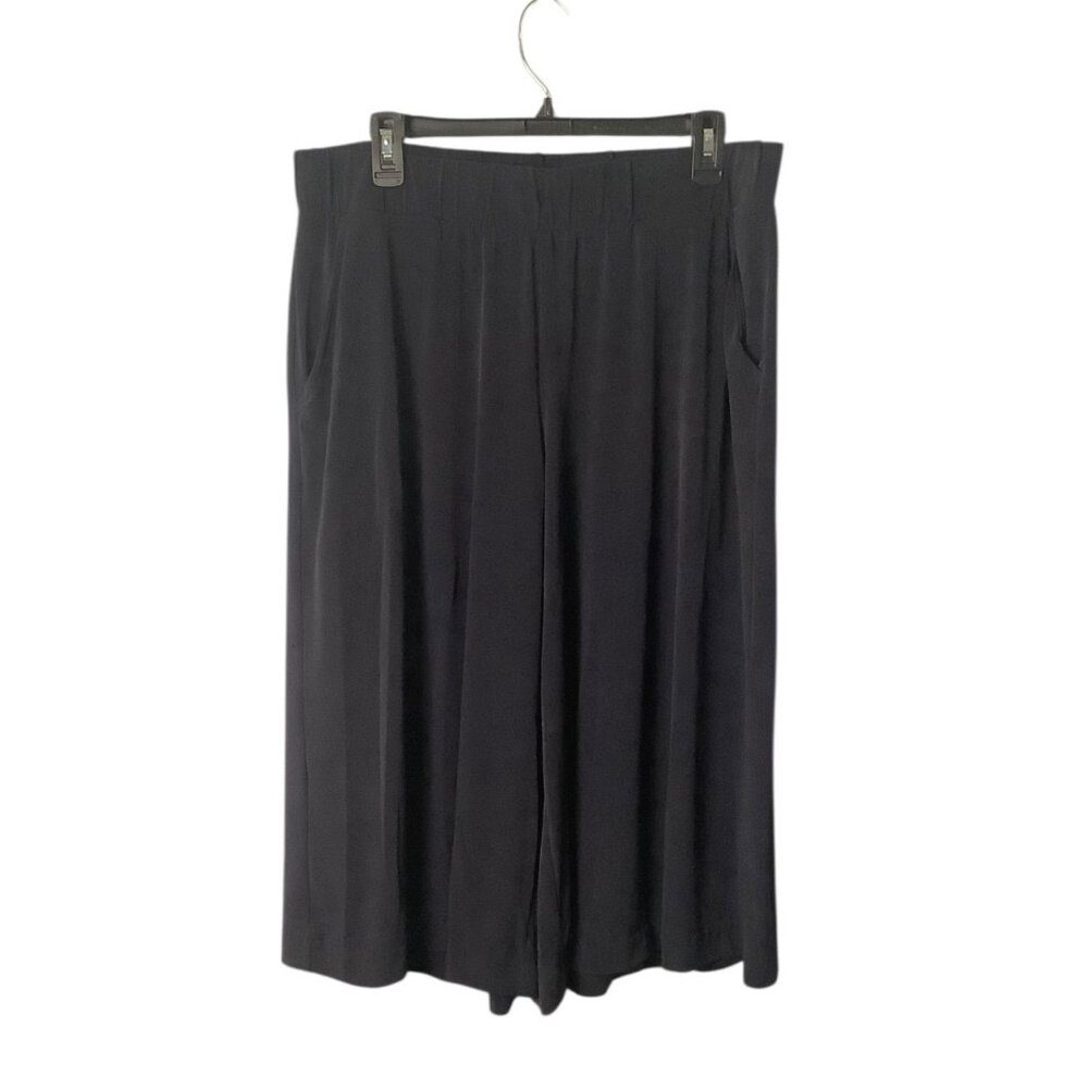 Lane Bryant Women 14/16 Black Culottes‎ Pants Wide Leg Lightweight Comfort
